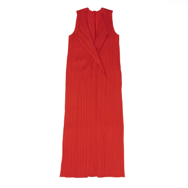 PLEATS PLEASE Back Slit Long Vest K-165919_002