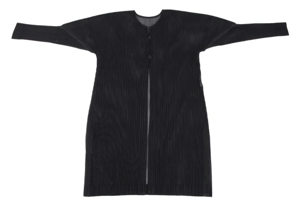 PLEATS PLEASE Side Slit Mesh Cardigan K-165920_002