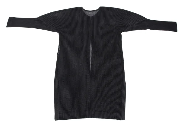 PLEATS PLEASE Side Slit Mesh Cardigan K-165920_010