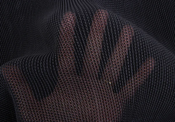 PLEATS PLEASE Side Slit Mesh Cardigan K-165920_011