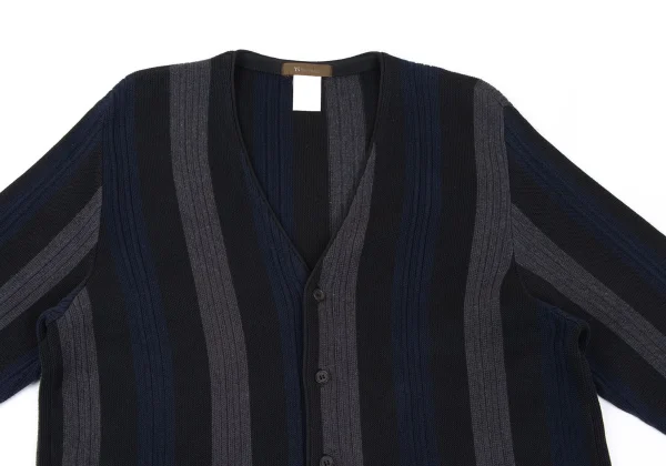 Y's for men Cotton Stripe Knit Cardigan K-165926_002