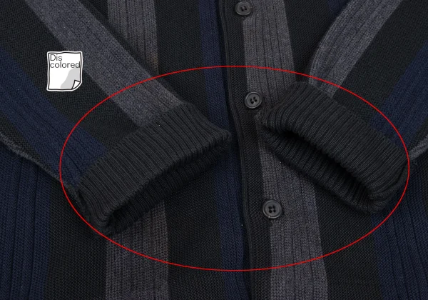 Y's for men Cotton Stripe Knit Cardigan K-165926_007