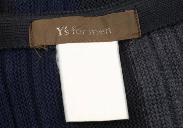 Y's for men Cotton Stripe Knit Cardigan K-165926_017