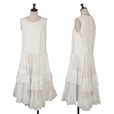 COMME des GARCONS Cotton Frill Hem Sleeveless Dress