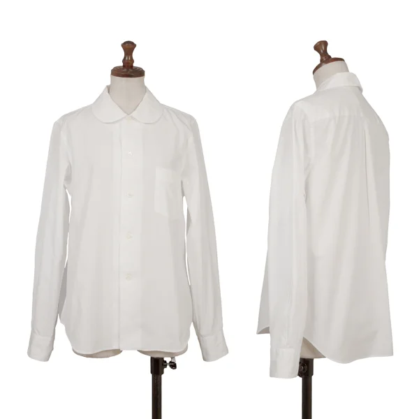 robe de chambre COMME des GARCONS Round Collar Cotton Shirt White M K-165928_001