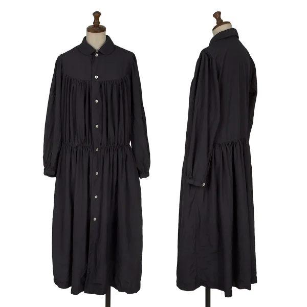 COMME des GARCONS Gather Poly Shirt Dress Navy S K-165930_001