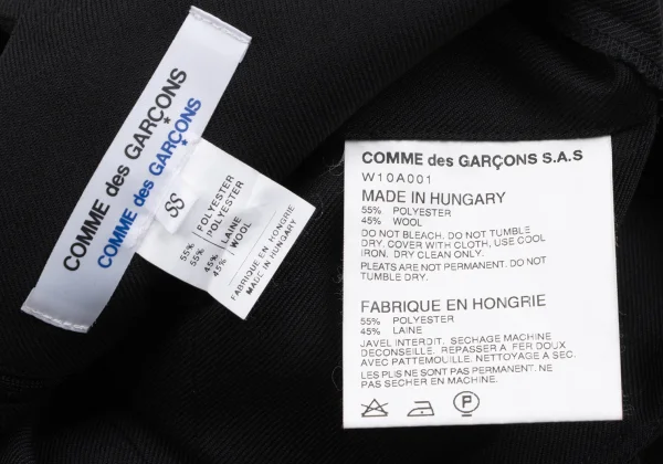 COMME des GARCONS Poly Wool Pleats Strap Skirt K-165932_012