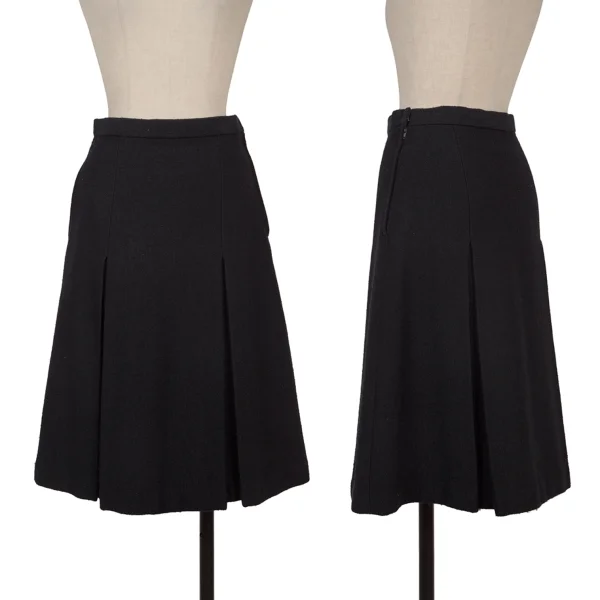 COMME des GARCONS Wool Blend Pile Darts Design Skirt Navy SS K-165933_001