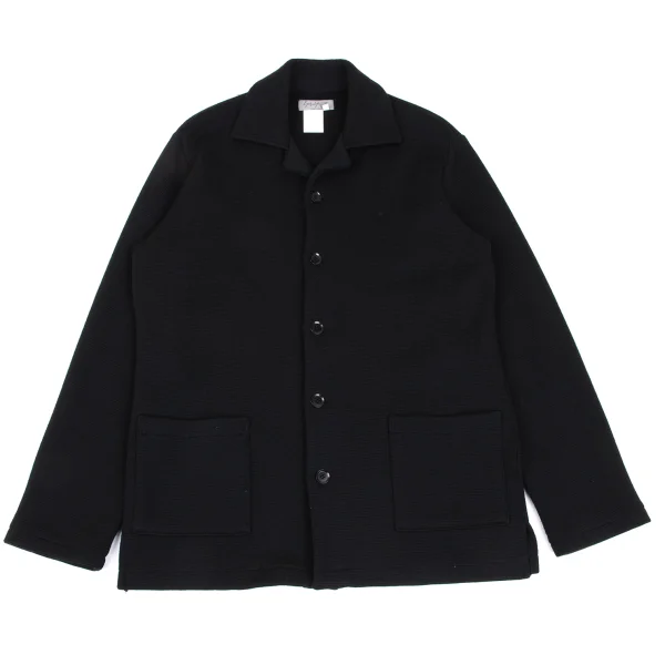 Yohji Yamamoto POUR HOMME Wool Knit Jacket Black 3 K-165934_001