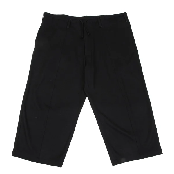 Yohji Yamamoto POUR HOMME Wool Wide Cropped Pants Black 3 K-165936_001