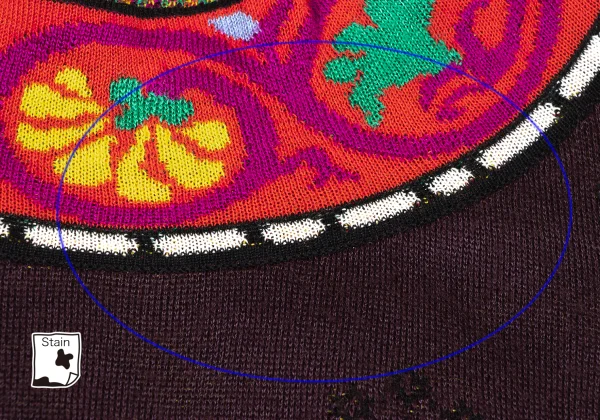 KENZO Cotton Blend Graphic Knit Short Sweater K-165941_006