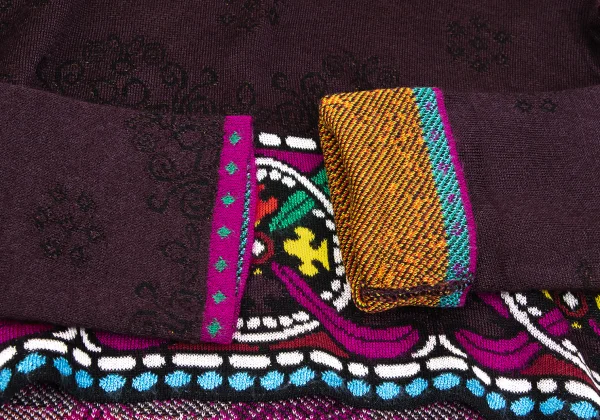 KENZO Cotton Blend Graphic Knit Short Sweater K-165941_008