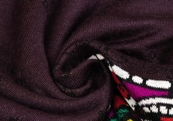 KENZO Cotton Blend Graphic Knit Short Sweater K-165941_013