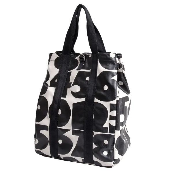 COMME des GARCONS Number Printed Tote Bag White,Black  K-165952_001