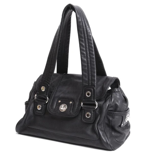 MARC by MARC JACOBS Flap Leather Hand Bag Black  K-165953_001