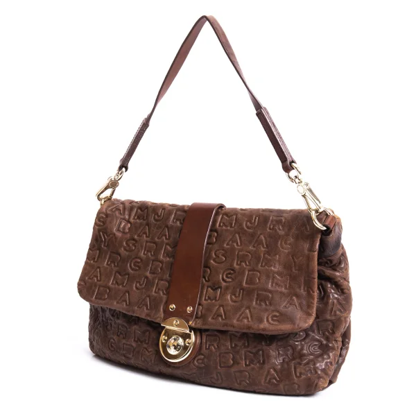 MARC by MARC JACOBS Emboss Leather Shoulder Bag Brown  K-165955_001