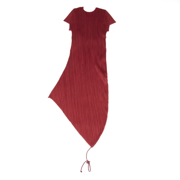 PLEATS PLEASE Asymmetrical Hem Drawcord Dress K-165961_009
