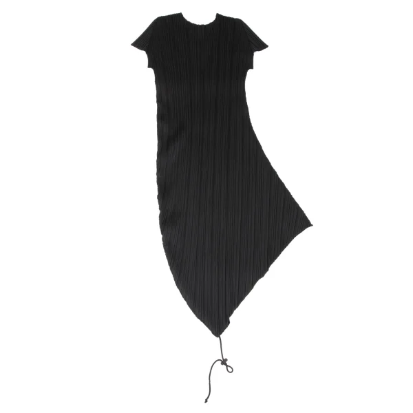 PLEATS PLEASE Asymmetrical Hem Drawcord Dress K-165962_002