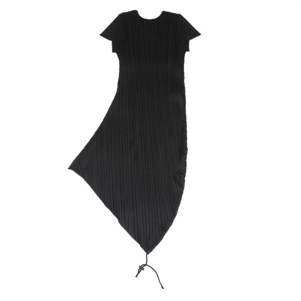 PLEATS PLEASE Asymmetrical Hem Drawcord Dress K-165962_009