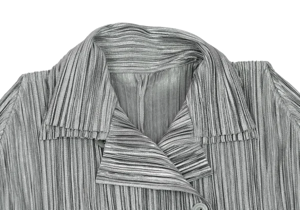 PLEATS PLEASE Double Collar Design Pleated Jacket K-165967_004