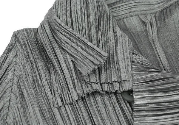 PLEATS PLEASE Double Collar Design Pleated Jacket K-165967_005