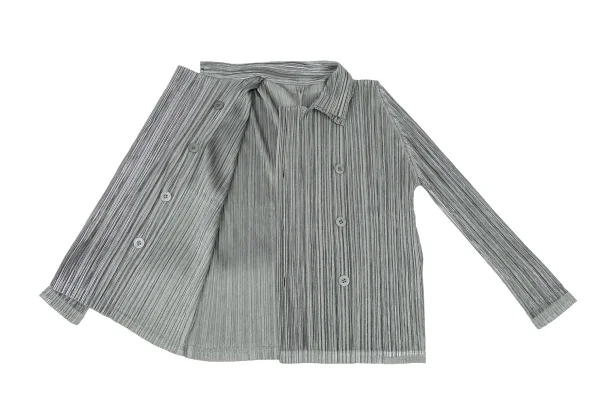 PLEATS PLEASE Double Collar Design Pleated Jacket K-165967_012