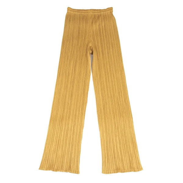 PLEATS PLEASE Pleated Straight Pants Mustard 3 K-165973_001