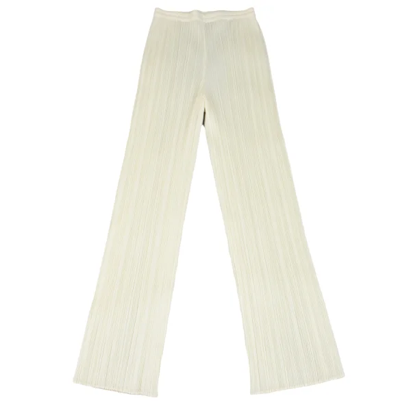PLEATS PLEASE Pleated Straight Pants Ivory 3 K-165975_001