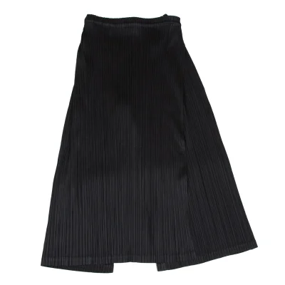 PLEATS PLEASE Pleated Half Wrap Wide Pants