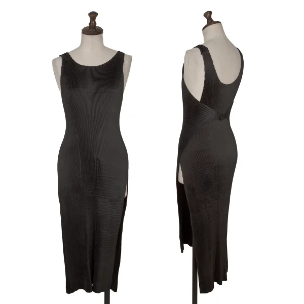 ISSEY MIYAKE im product Pleated Apron Dress Black S-M K-165987_001