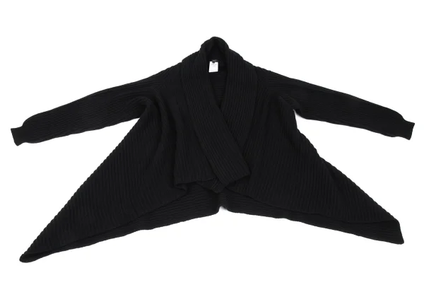 JOSEPH Wool Drape Buttonless Rib Knit Cardigan K-165990_002
