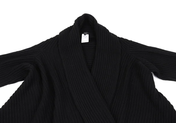 JOSEPH Wool Drape Buttonless Rib Knit Cardigan K-165990_003