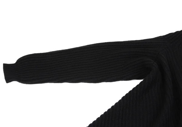 JOSEPH Wool Drape Buttonless Rib Knit Cardigan K-165990_005