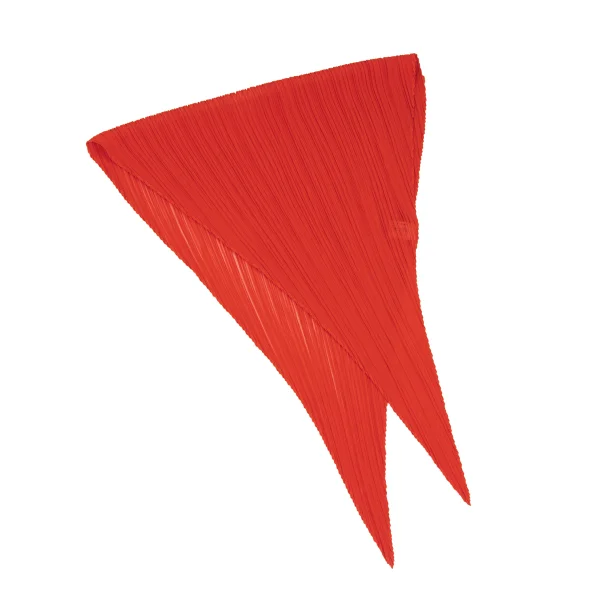 プリーツプリーズPLEATS PLEASE プリーツひし形ストール 赤