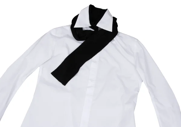 Yohji Yamamoto FEMME Detachable Stole Collar Hiyoku Shirt K-166002_003