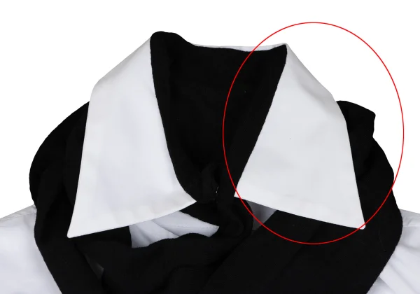 Yohji Yamamoto FEMME Detachable Stole Collar Hiyoku Shirt K-166002_004