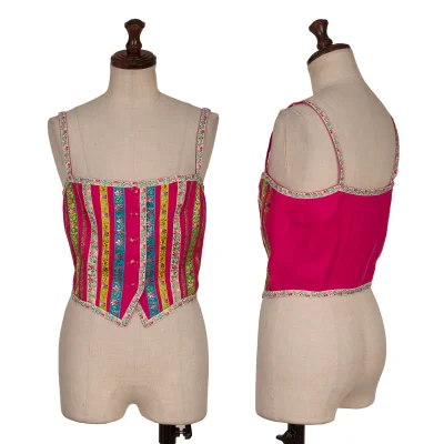 KENZO Linen Floral Taping Bustier