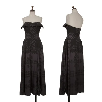 Yohji Yamamoto FEMME Silk Pigment Print Corset Dress