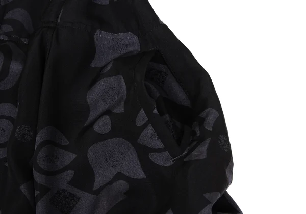 Yohji Yamamoto FEMME Silk Pigment Print Corset Dress K-166007_005