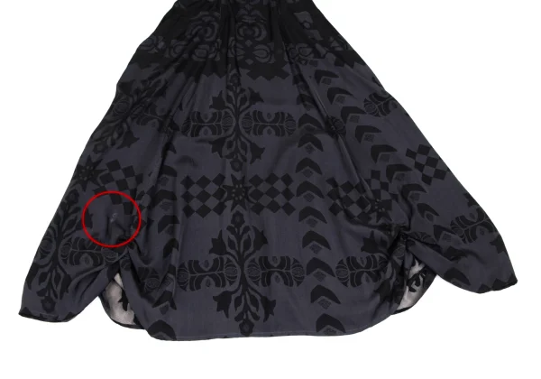 Yohji Yamamoto FEMME Silk Pigment Print Corset Dress K-166007_006