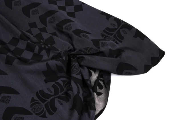 Yohji Yamamoto FEMME Silk Pigment Print Corset Dress K-166007_008