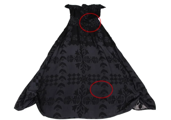 Yohji Yamamoto FEMME Silk Pigment Print Corset Dress K-166007_010