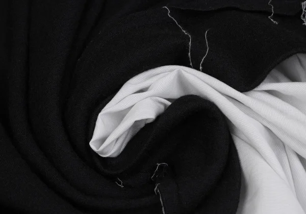 Y's Wool Switching Design Dress K-166008_014