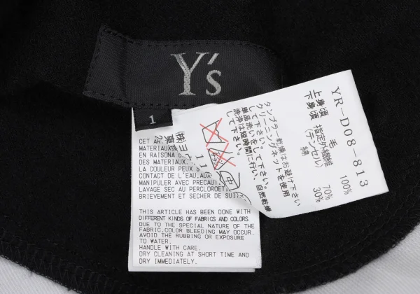 Y's Wool Switching Design Dress K-166008_017