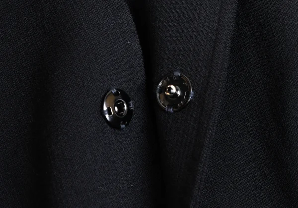 ヨウジヤマモト ファムYohji Yamamoto FEMME ウールフレアスリーブスナップジャケット 黒S K-166009_005