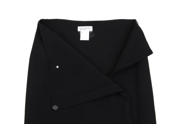 Yohji Yamamoto FEMME Curve Slit Wool Skirt K-166010_008