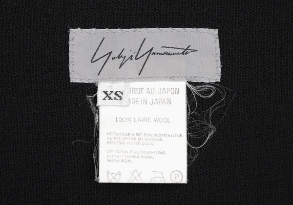 Yohji Yamamoto FEMME Curve Slit Wool Skirt K-166010_015