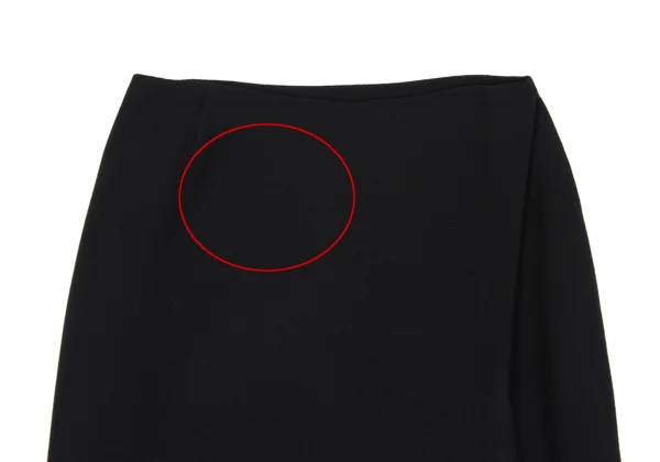 ヨウジヤマモト ファムYohji Yamamoto FEMME ウールフレアスリーブセットアップ 黒S XS K-166011_012