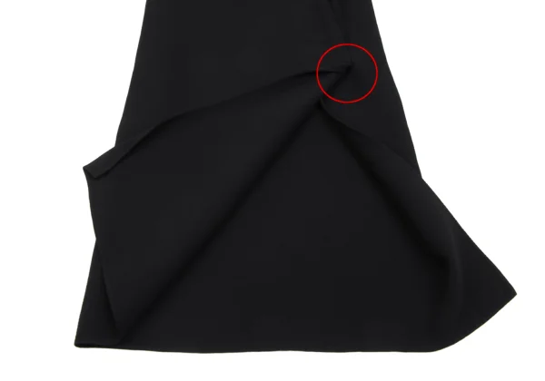 ヨウジヤマモト ファムYohji Yamamoto FEMME ウールフレアスリーブセットアップ 黒S XS K-166011_016