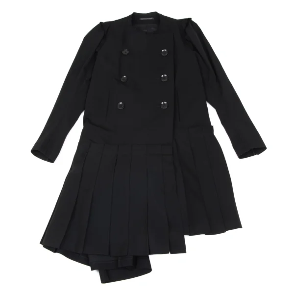 Yohji Yamamoto FEMME Shoulder Switching Pleats Paste Coat K-166012_002